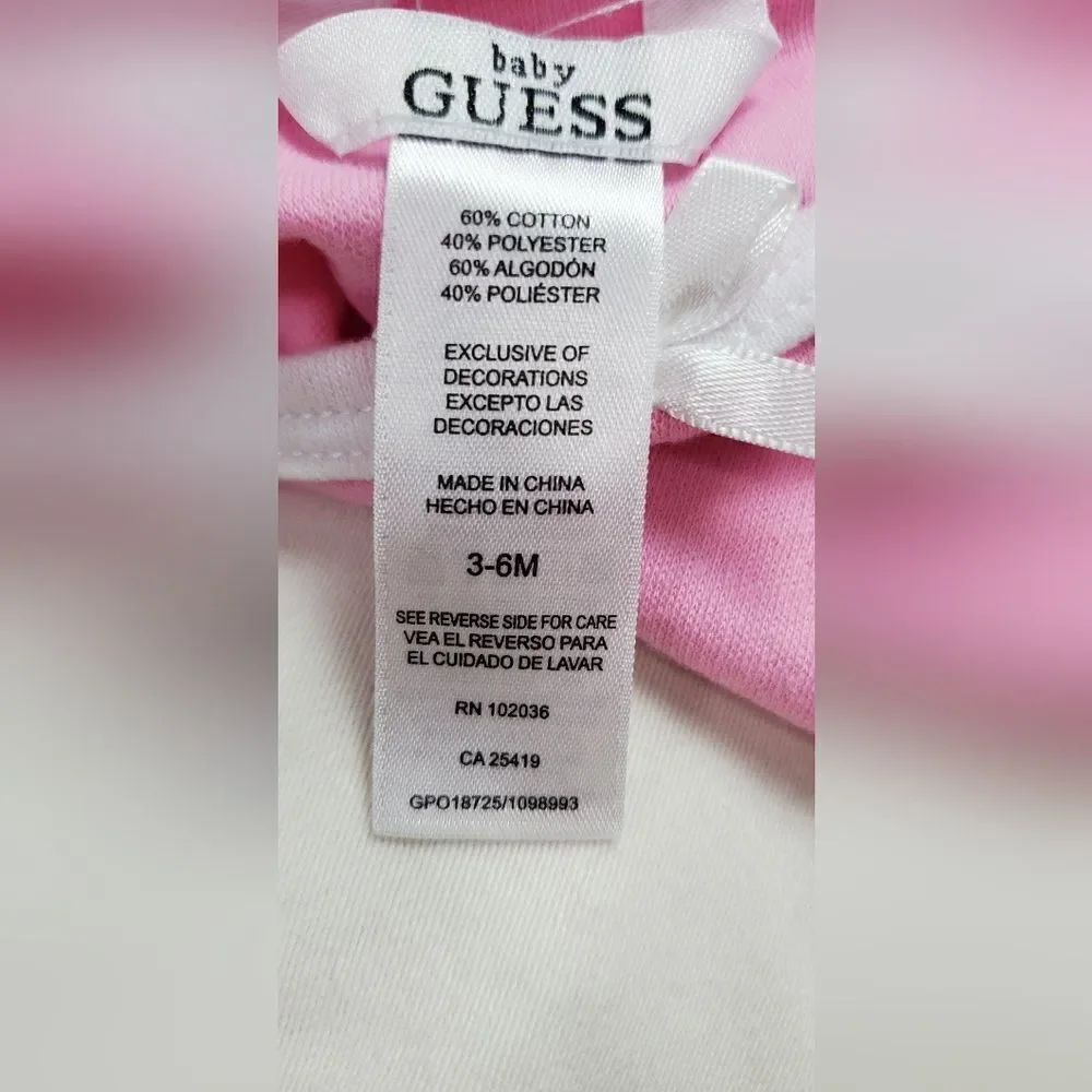 Disney Dusty Pink Knit Overalls & Matching Shirt & 3 Guess Pink Onesie's